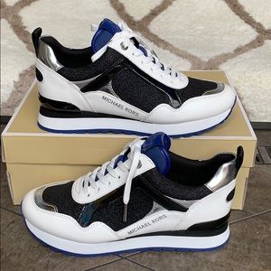 MICHAEL KORS WILMA TRAINER PIXIE FINE GLITTER BLK